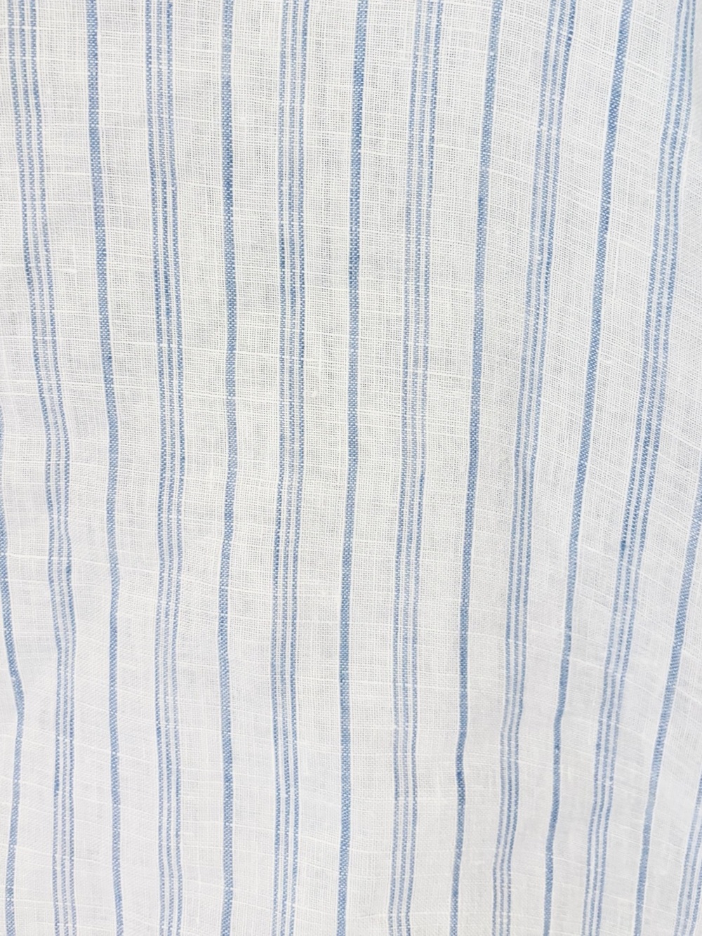 CP Shades White Blue Striped Split-Neck Tunic Top 100% Linen Beach Oversized M - Picture 2 of 11